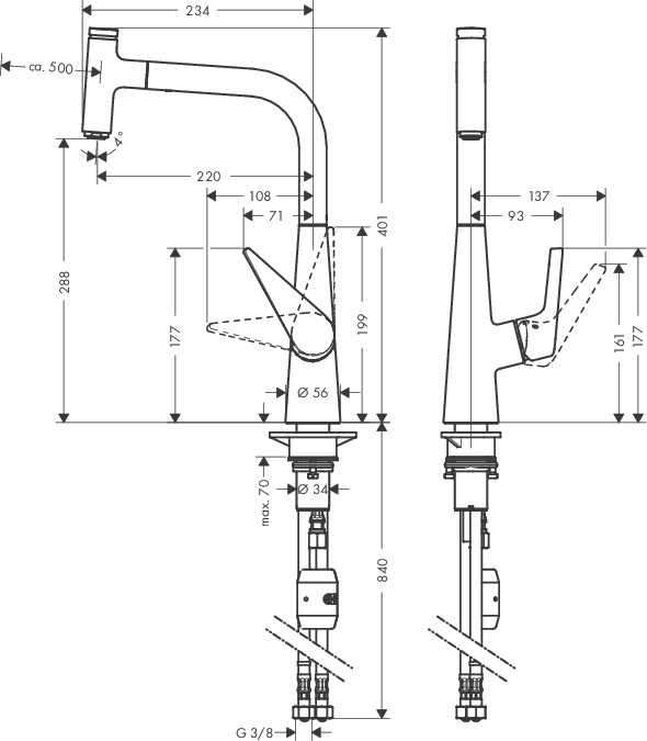 Bateria Hansgrohe Talis Select 72821800 Do Kuchni